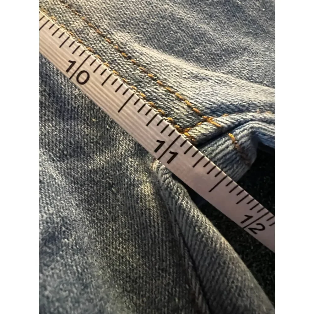 Aaron & Amber‎ Distressed Bell Bottom Flare Jeans High Waist Retro Boho Denim S